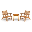 vidaXL 3 Piece Bistro Set Solid Acacia Wood