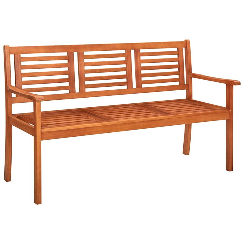 vidaXL 3-Seater Patio Bench with Cushion 59.1