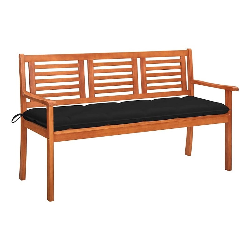 vidaXL 3-Seater Patio Bench with Cushion 59.1