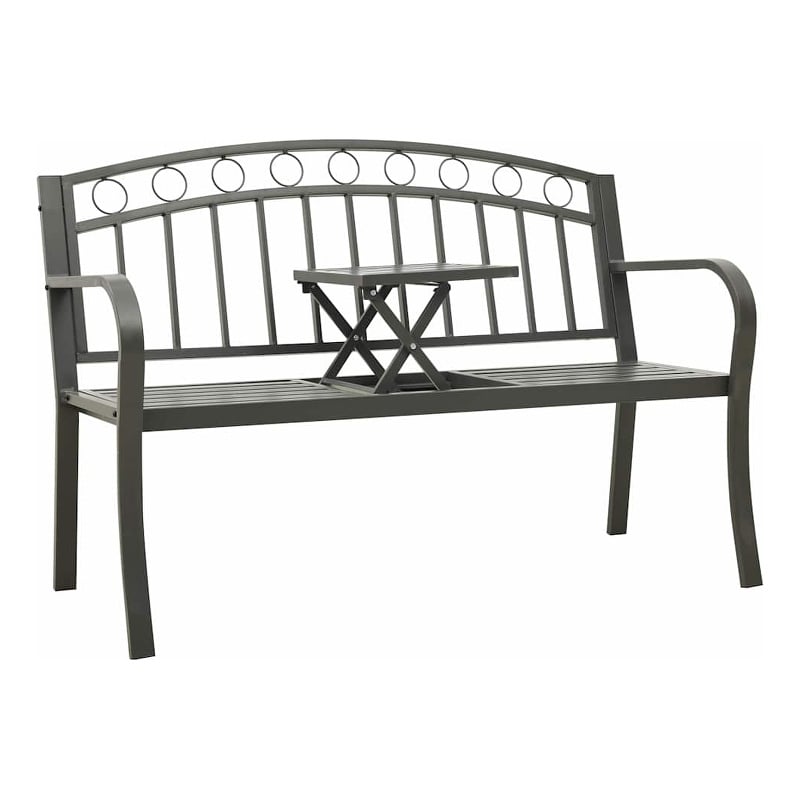 vidaXL Patio Bench with a Table 49.2