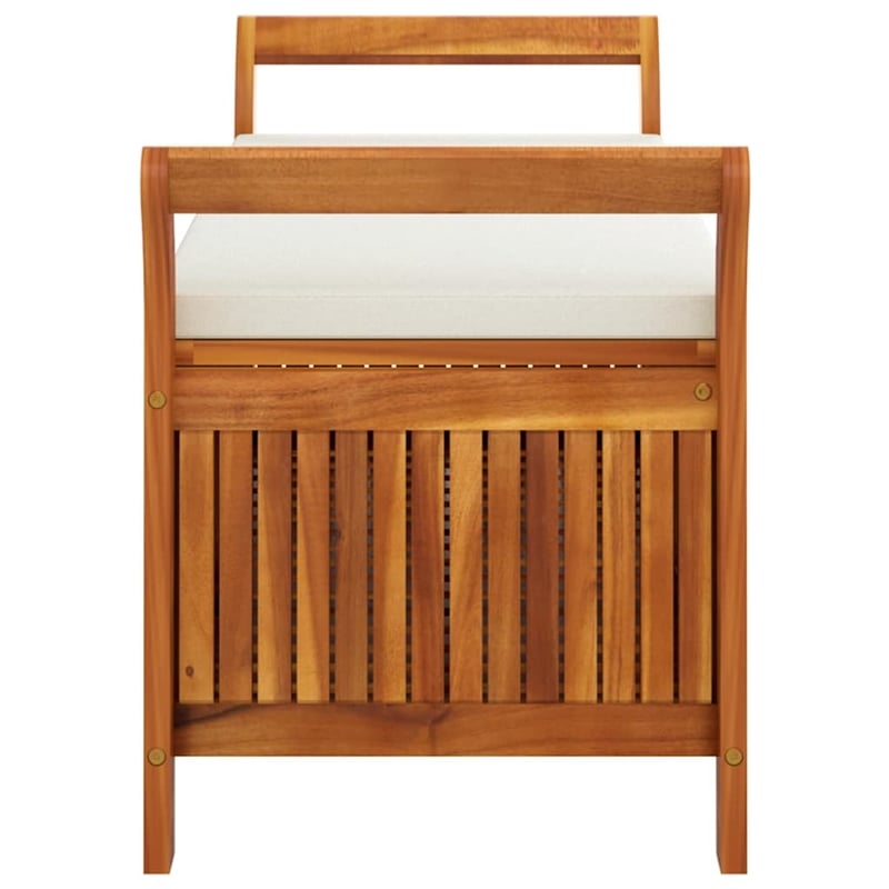 vidaXL Patio Storage Bench with Cushion 49.6