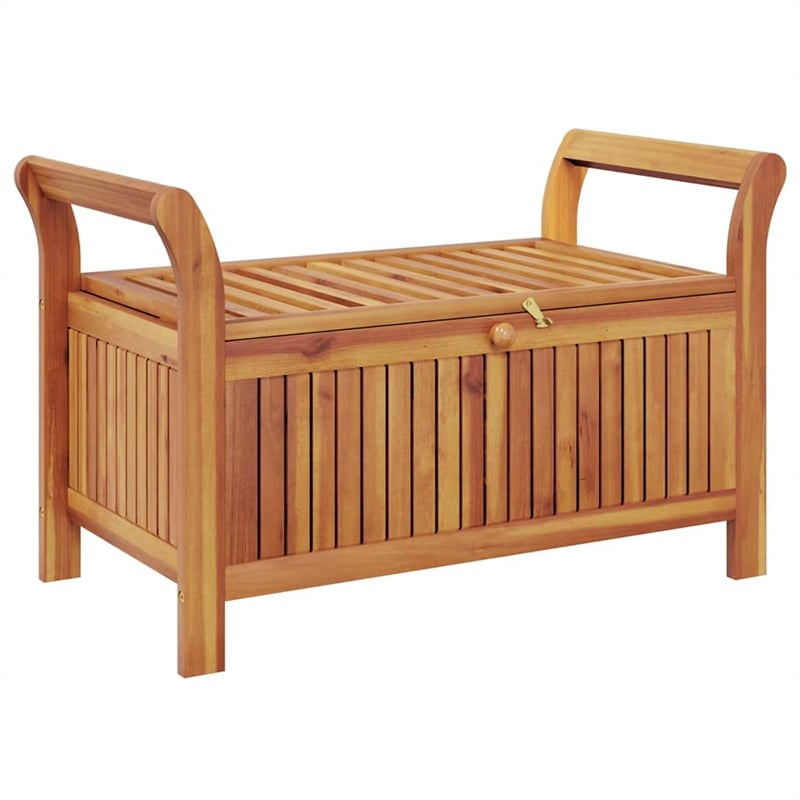 vidaXL Patio Storage Bench with Cushion 35.8