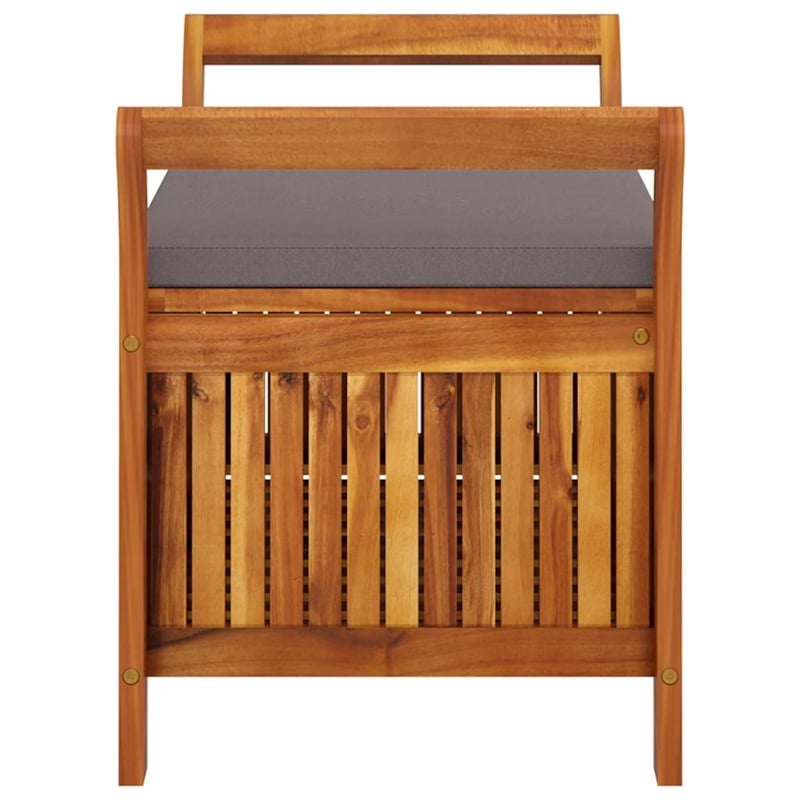 vidaXL Patio Storage Bench with Cushion 35.8