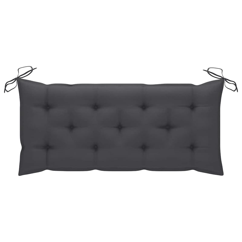 vidaXL Folding Patio Bench with Cushion 46.5