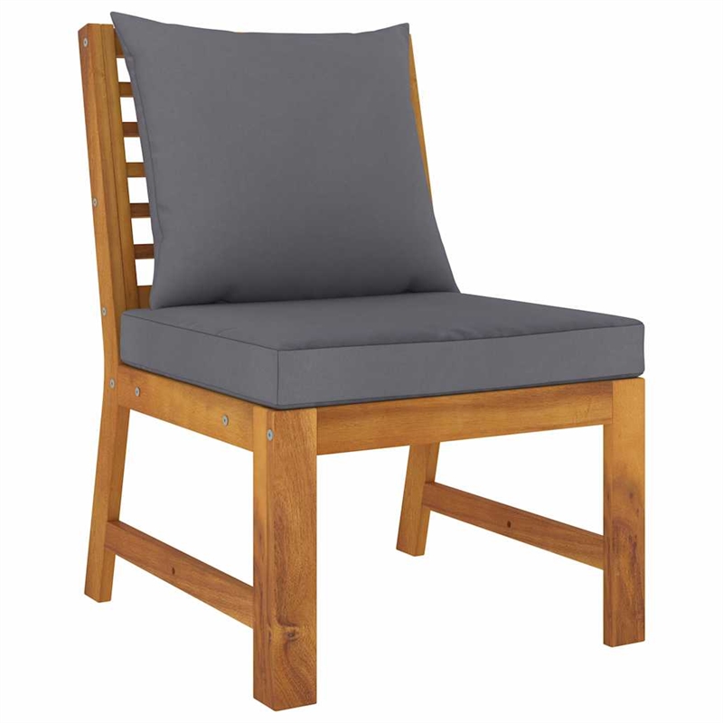 vidaXL 5 Piece Patio Lounge Set with Cushion Solid Acacia Wood