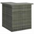 vidaXL 4 Piece Patio Bar Set with Cushions Poly Rattan Gray