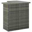 vidaXL 4 Piece Patio Bar Set with Cushions Poly Rattan Gray
