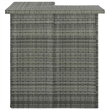 vidaXL 4 Piece Patio Bar Set with Cushions Poly Rattan Gray