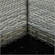 vidaXL 4 Piece Patio Bar Set with Cushions Poly Rattan Gray