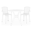 vidaXL 3 Piece Bistro Set Cast Aluminum White