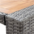 vidaXL 5 Piece Patio Bar Set Poly Rattan and Acacia Wood Gray