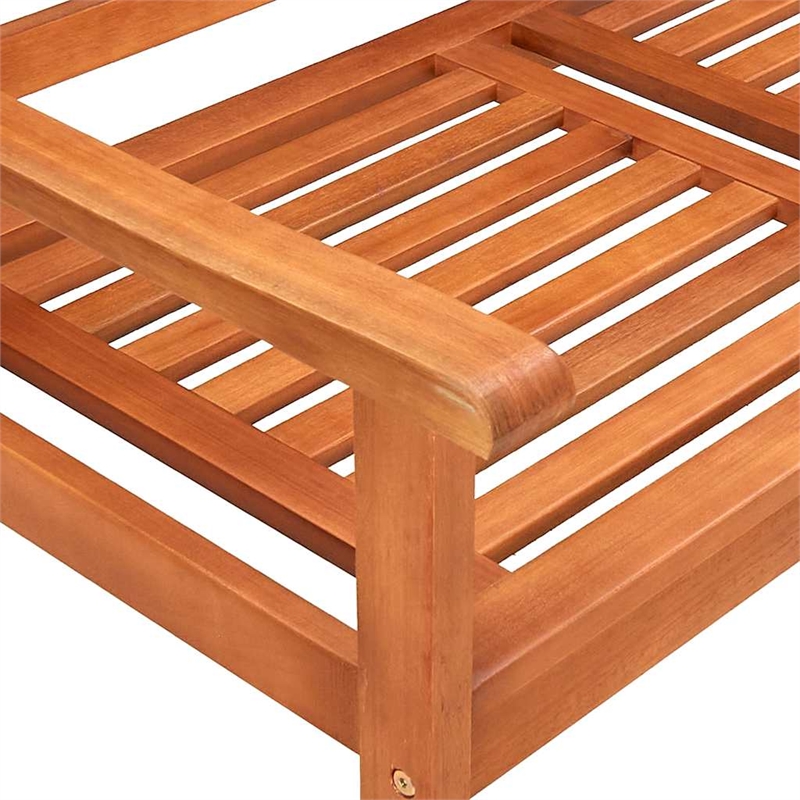 vidaXL 2-Seater Patio Bench with Cushion 44.1