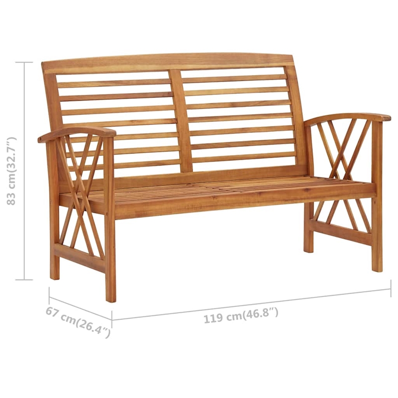 vidaXL Patio Bench 46.9