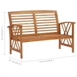 vidaXL Patio Bench 46.9