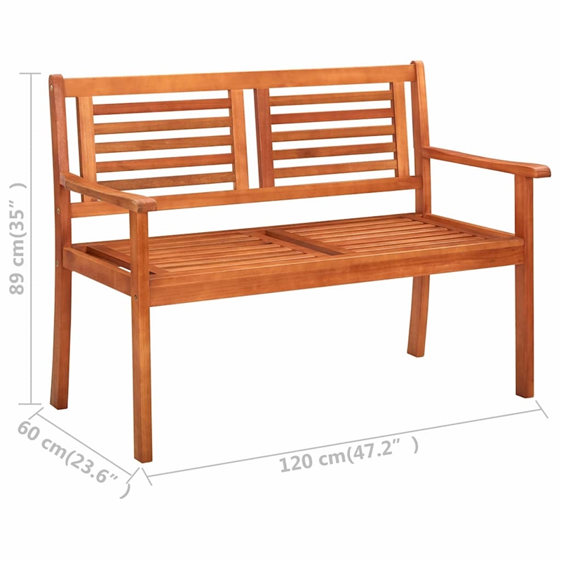 vidaXL 2-Seater Patio Bench 47.2