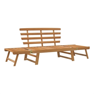 vidaXL Patio Bench 2-in-1 74.8&quot Solid Acacia Wood
