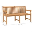 vidaXL Patio Bench 59.1