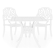 vidaXL 3 Piece Bistro Set Cast Aluminum White