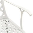 vidaXL 3 Piece Bistro Set Cast Aluminum White