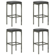 vidaXL 5 Piece Patio Bar Set with Cushions Gray