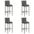 vidaXL 5 Piece Patio Bar Set with Cushions Gray