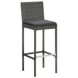 vidaXL 5 Piece Patio Bar Set with Cushions Gray