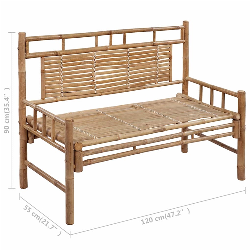 vidaXL Patio Bench with Cushion 47.2