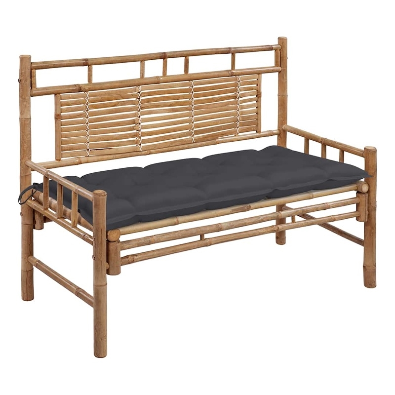 vidaXL Patio Bench with Cushion 47.2