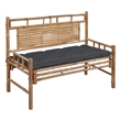 vidaXL Patio Bench with Cushion 47.2