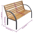 vidaXL Patio Bench 44.1