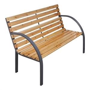 vidaXL Patio Bench 44.1&quot Solid Wood Fir Brown