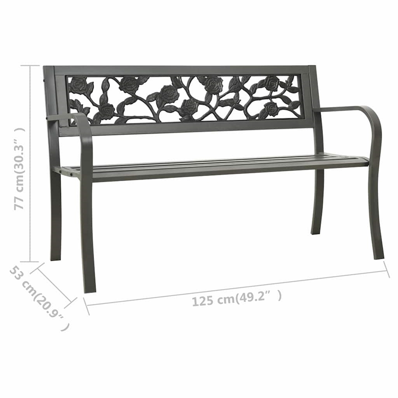 vidaXL Patio Bench 49.2