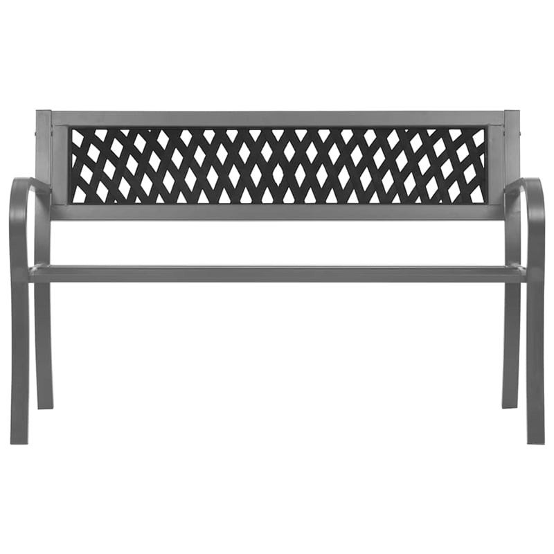 vidaXL Patio Bench Black 47.2