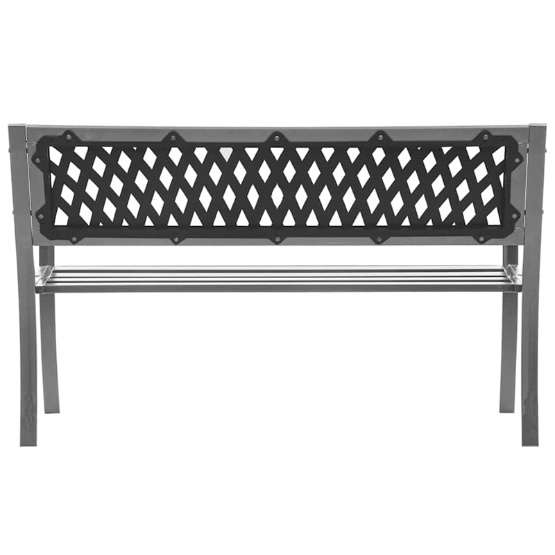 vidaXL Patio Bench Black 47.2
