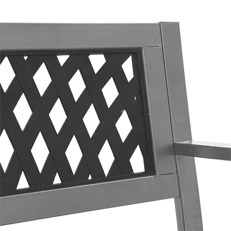 vidaXL Patio Bench Black 47.2