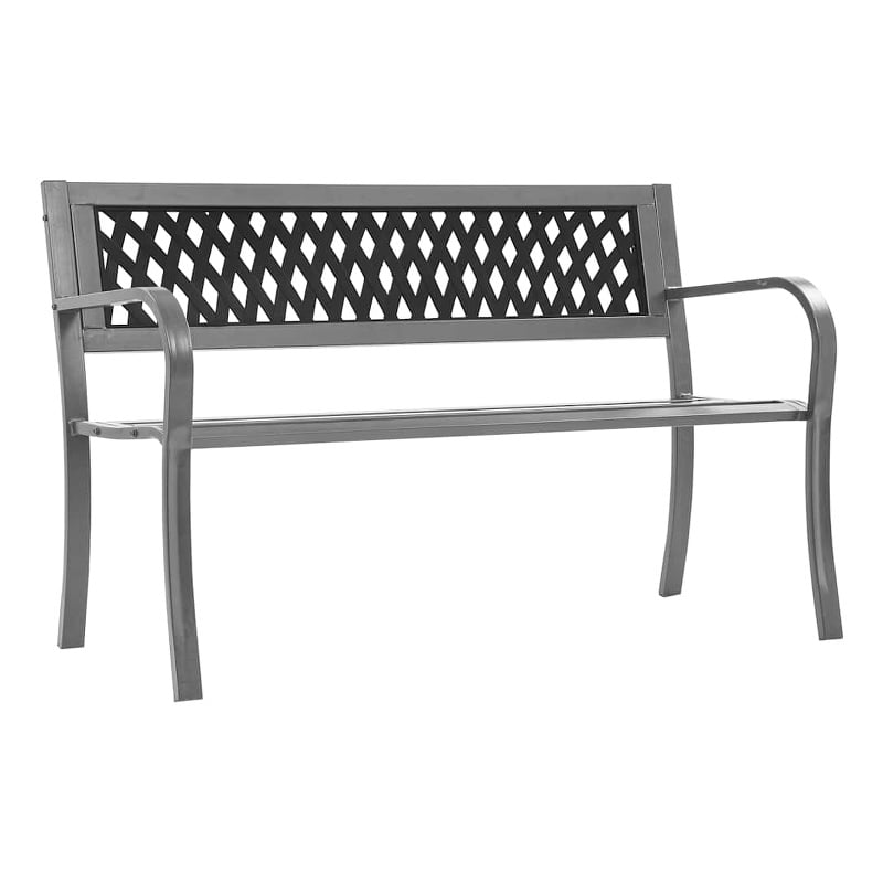 vidaXL Patio Bench Black 47.2
