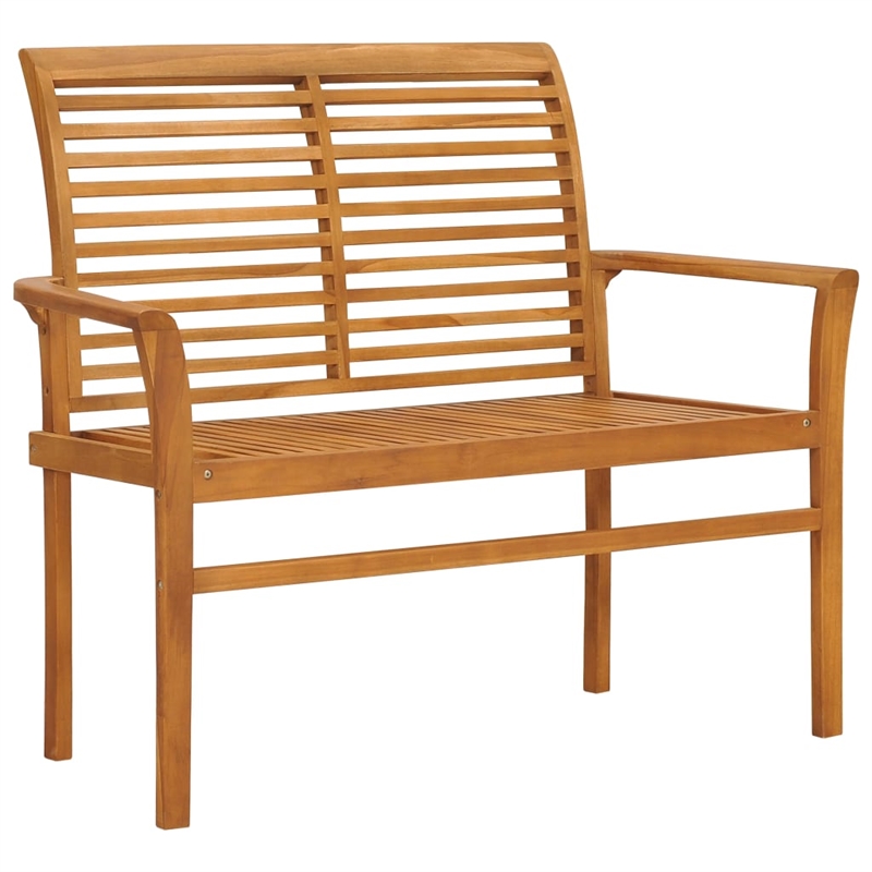 vidaXL Patio Bench with Green Cushion 44.1