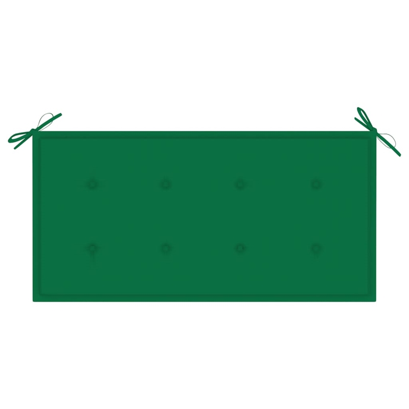 vidaXL Patio Bench with Green Cushion 44.1
