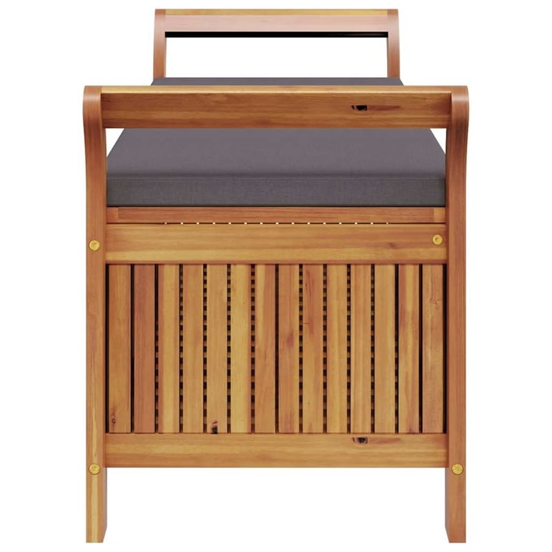 vidaXL Patio Storage Bench with Cushion 49.6