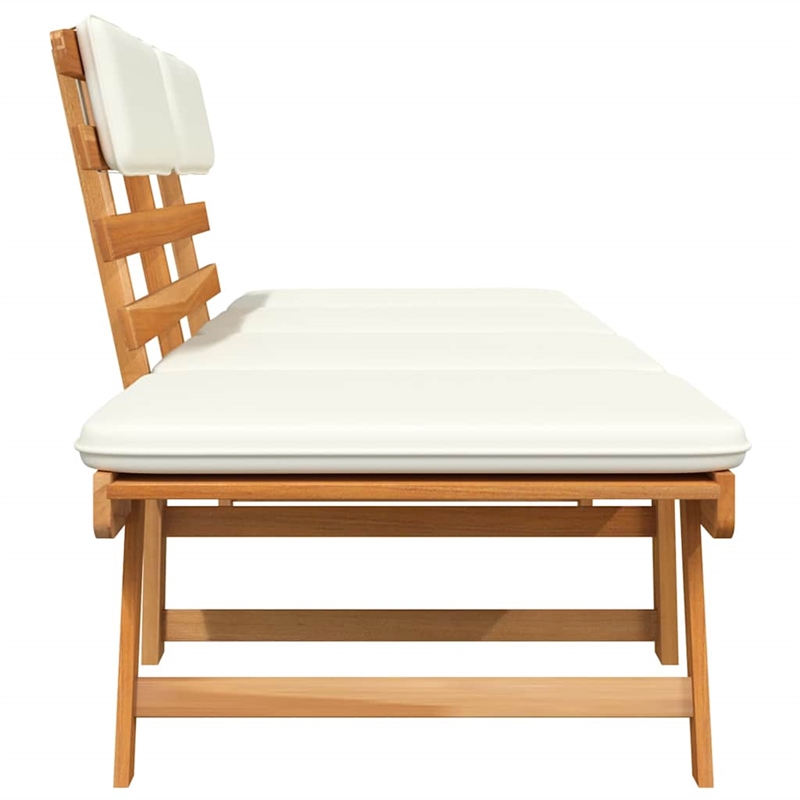 vidaXL Patio Bench with Cushions 2-in-1 74.8