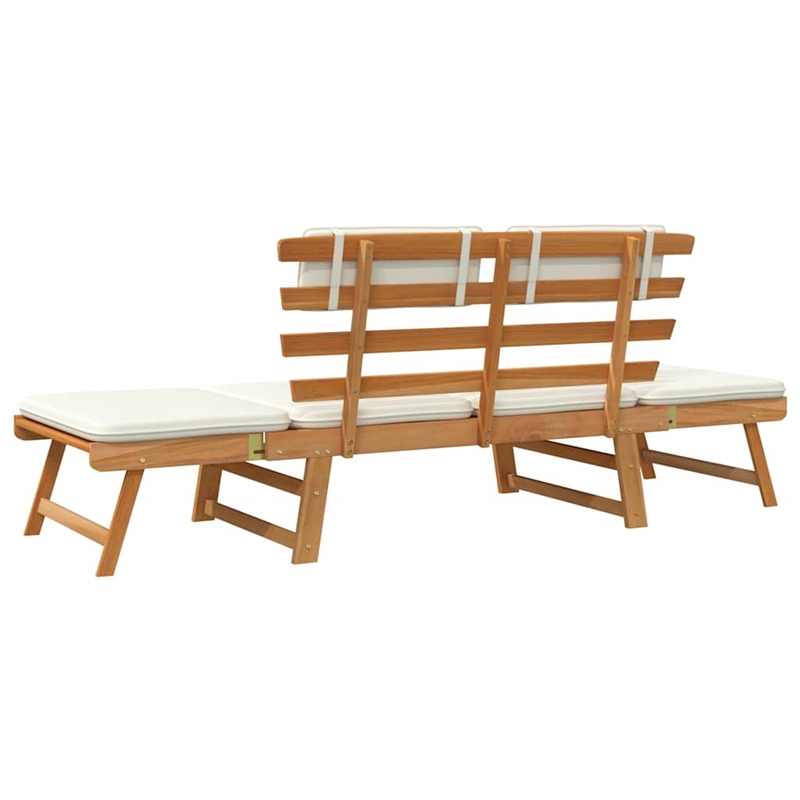 vidaXL Patio Bench with Cushions 2-in-1 74.8