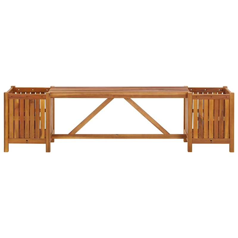 vidaXL Patio Bench with 2 Planters 59.1