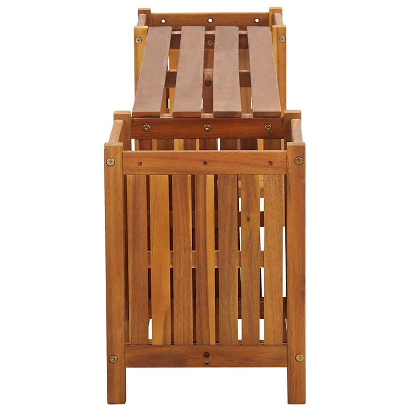 vidaXL Patio Bench with 2 Planters 59.1
