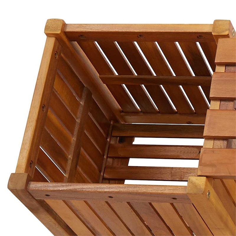 vidaXL Patio Bench with 2 Planters 59.1