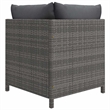 vidaXL 9 Piece Patio Lounge Set with Cushions Poly Rattan Gray
