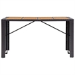 vidaXL 9 Piece Patio Bar Set Poly Rattan and Acacia Wood Black