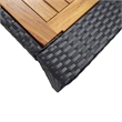 vidaXL 9 Piece Patio Bar Set Poly Rattan and Acacia Wood Black