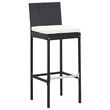 vidaXL 9 Piece Patio Bar Set Poly Rattan and Acacia Wood Black