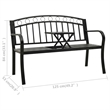 vidaXL Patio Bench with a Table 49.2