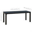 vidaXL Patio Bench 43.3